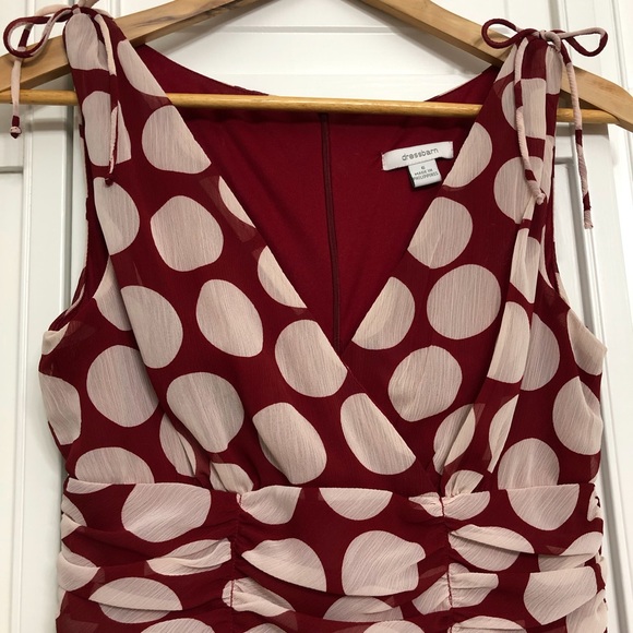 EUC✅ Red and Cream Polka Dot Dress from Dress Barn - Picture 2 of 8